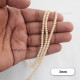 Glass Beads 3mm Pearl Finish - Light Golden - 1 String / 200 Beads
