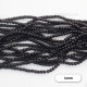 Glass Beads 4mm Round - Black - 1 String / 190 Beads