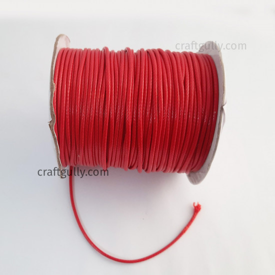 Waxed Cords 2.5mm - Red - 10 Meters