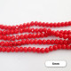 Glass Beads 6mm Rondelle Faceted - Red - 1 String