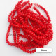 Glass Beads 6mm Rondelle Faceted - Red - 1 String