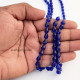 Glass Beads 8mm Drop Faceted - Royal Blue - 1 String