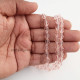 Glass Beads 8mm Drop Faceted - Baby Pink - 1 String