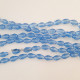 Glass Beads 15mm Drop Faceted - Baby Blue - 1 String