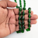 Glass Beads 15mm Drop Faceted - Dark Green - 1 String