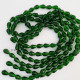 Glass Beads 15mm Drop Faceted - Dark Green - 1 String