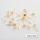 Earring Studs 7mm - Flat With Loops - Golden Finish