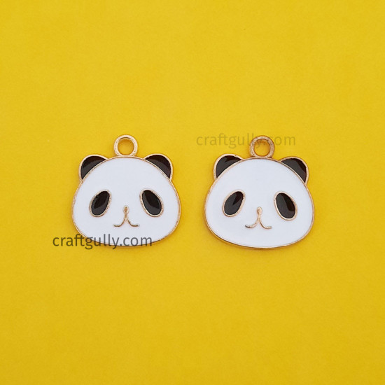 Enamel Charms 16mm - Panda - 2 Charms