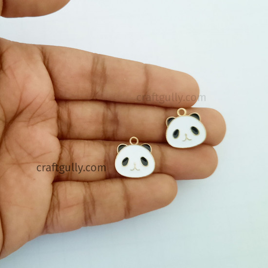 Enamel Charms 16mm - Panda - 2 Charms