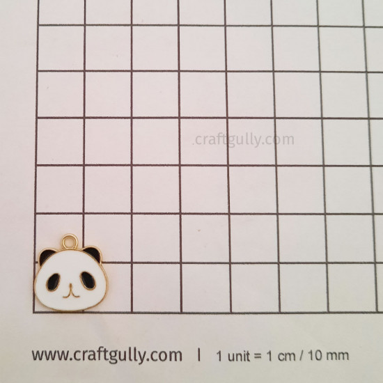 Enamel Charms 16mm - Panda - 2 Charms