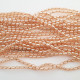 Glass Beads 7mm Oval - Trans. Golden Lustre - 1 String