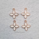 Enamel Charms 18mm - Flower #24 - White - 4 Charms