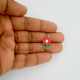 Enamel Charms 20mm - Flower #27 - Red - 1 Charm