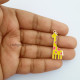 Enamel Charms 32mm - Giraffe #3 - Yellow & Red - 2 Charms