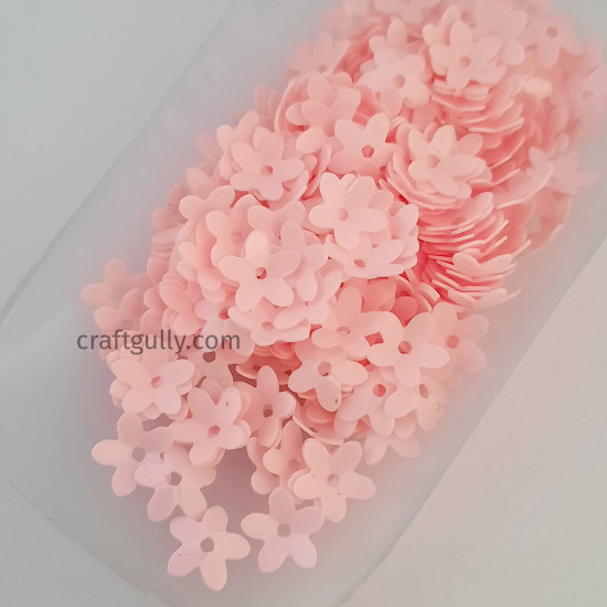 Sequins 9mm - Flower #8 - Light Pink - 20gms