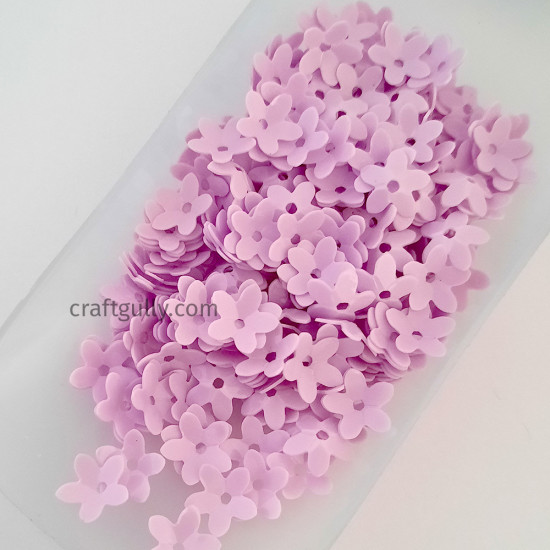 Sequins 9mm - Flower #9 - Light Lavender - 20gms
