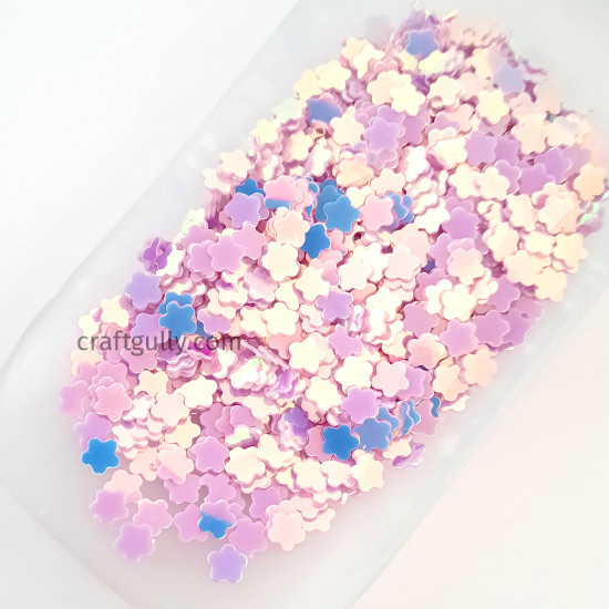 Sequins 5mm - Flower #12 - Light Lavender - 20gms