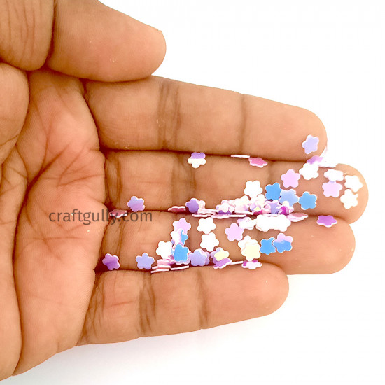 Sequins 5mm - Flower #12 - Light Lavender - 20gms