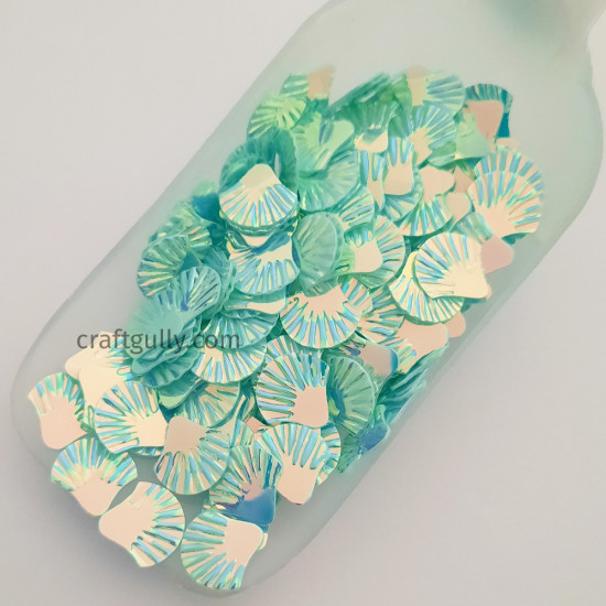 Sequins 12mm - Shell #5 - Sea Green - 20gms