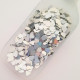 Sequins 6mm - Heart #13 - Silver - 20gms