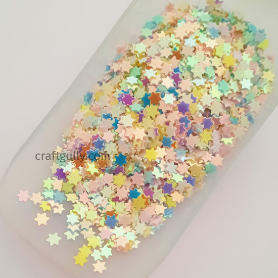 Sequins 4mm - Star #8 - Assorted #1 - 20gms