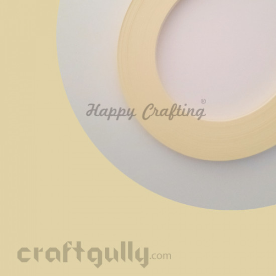 Quilling Strips 10mm Custard Cream - 17Inch - 100 Strips