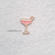 Enamel Charms 20mm - Cocktail #1 - Pink - 1 Charm