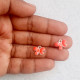 Enamel Charms 13mm - Butterfly #4 - Neon Orange - 4 Charms