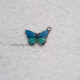 Enamel Charms 20mm - Butterfly #2 - Dark Blue - 1 Charm