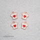 Enamel Charms 16mm - T-Shirt #2 - White - 4 Charms