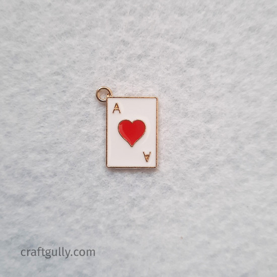 Enamel Charms 19mm - Playing Cards #1 - 1 Charm