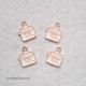 Enamel Charms 16mm - Love Letter #1 - 4 Charms