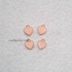Enamel Charms 12mm - Heart #1 - Pink - 4 Charms