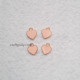 Enamel Charms 12mm - Heart #1 - Pink - 4 Charms