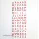 Rhinestone Alphabet Stickers - Red