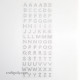 Rhinestone Alphabet Stickers - Silver