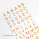 Rhinestone Alphabet Stickers - Orange