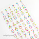 Rhinestone Number Stickers - Assorted