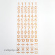 Rhinestone Number Stickers - Orange