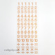 Rhinestone Number Stickers - Orange