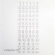 Rhinestone Number Stickers - Silver