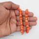 Mottled Glass Beads 8mm - Orange - 1 String