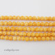 Mottled Glass Beads 8mm - Yellow - 1 String