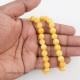 Mottled Glass Beads 8mm - Yellow - 1 String