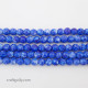 Mottled Glass Beads 8mm - Royal Blue - 1 String