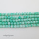 Mottled Glass Beads 8mm - Pastel Green - 1 String