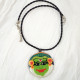 Hand Painted Kathakali Pendant With Necklace Cord