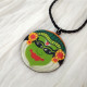 Hand Painted Kathakali Pendant With Necklace Cord