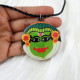 Hand Painted Kathakali Pendant With Necklace Cord