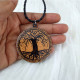 Hand Painted Tree Of Life Pendant With Necklace Cord